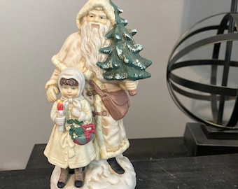 Vintage 1980s Schmid Santa Music Box - We Wish You a Merry Christmas