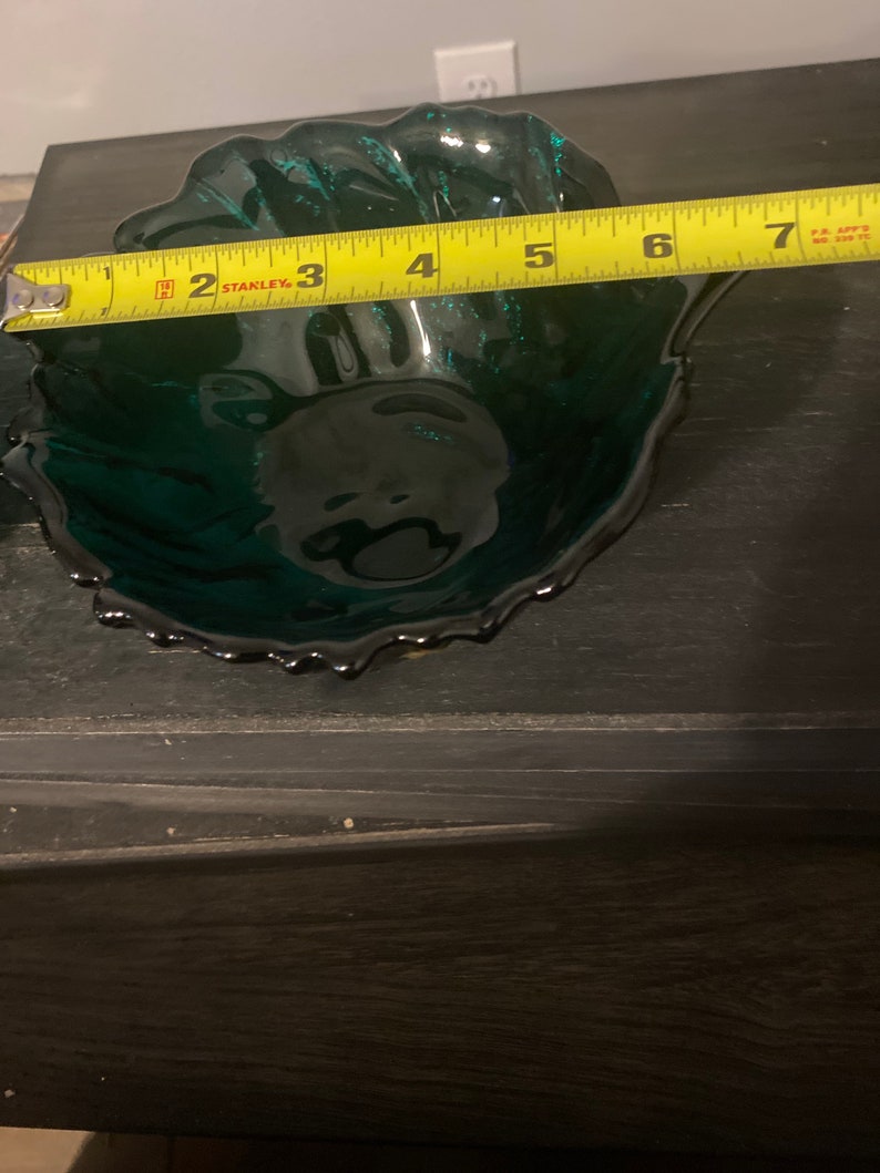 Blenko Cabbage/lettuce Leaf Salad Bowls Set of 2 Etsy