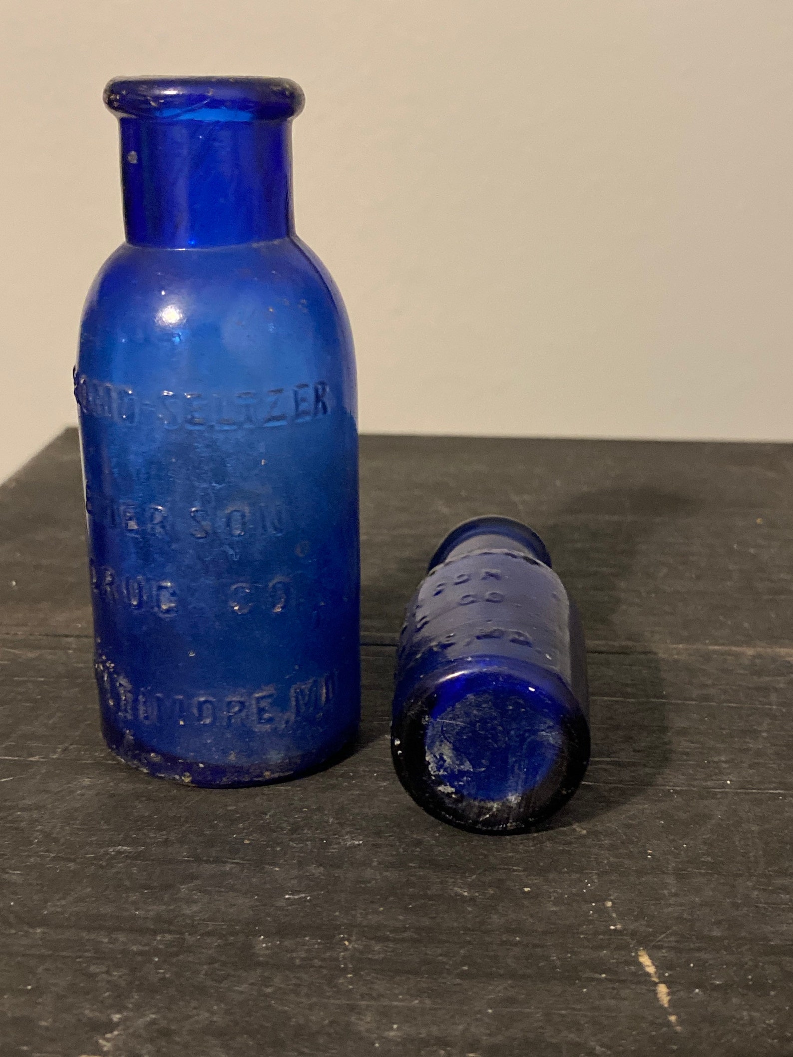 Set of Two 1930s Bromoseltzer Bottle Emerson Drug Co Etsy