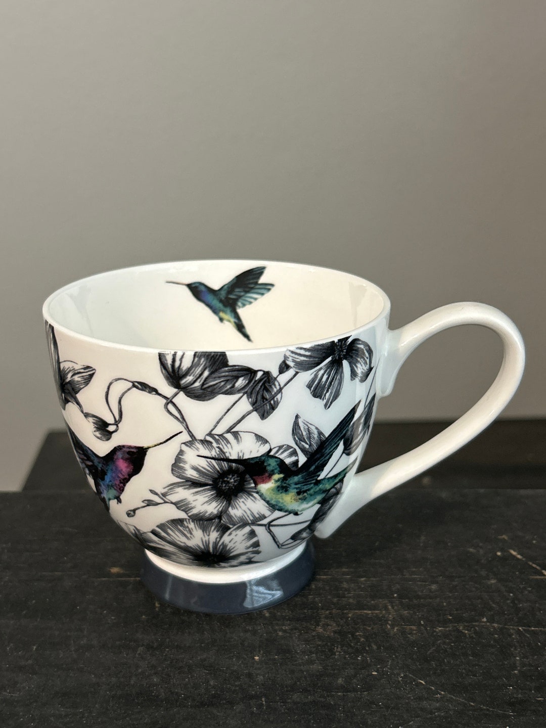 Portobello by Inspire 16oz Jumbo Mug Hummingbirds and Florals Etsy