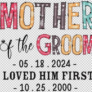 Par Robertmiab - Date personnalisée fête des mères des mères du marié Svg, date personnalisée Svg fête des mères, Svg maman
