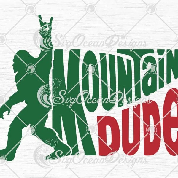 M0untain D_u_D_e Bigf00t Funny Svg, SaSquAtCh Hiking Camping Gift Svg Cricut File, Camping Gift