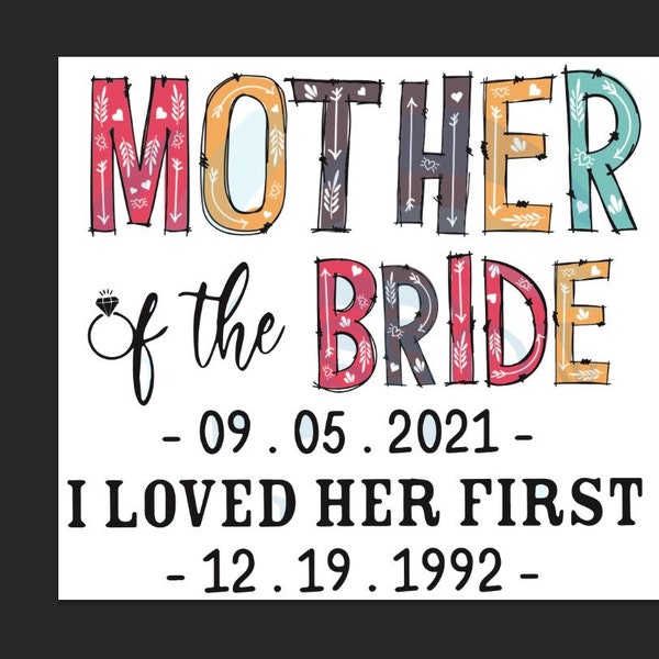 Por Robertmiab - Custom Mother Of The Bride 5 de septiembre de 2021 Svg, Custom Mother Day Svg, Mom Svg