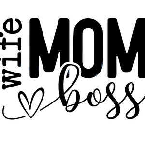 Mãe Esposa Chefe Svg, Mom Vibes Svg, Mom Life SVG, Mom Mode Svg, Dia das Mães Svg, Mom Shirt Svg, Girl Mom Svg File Digital