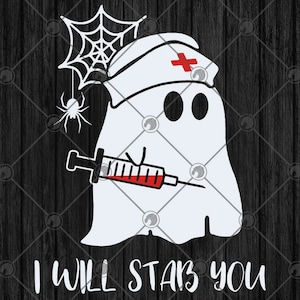 Por Robertmiab - GhOst Nurse I Will Stab You 2021 Halloween SVG / Merry Christmas Svg, Xmas Svg