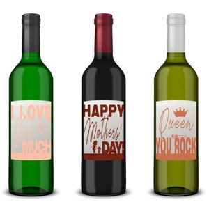 Muttertagsgeschenk Weinflaschenetiketten Bild 1