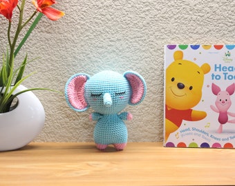 Crochet Elephant, Amigurumi Elephant, Stuffed Elephant, Stuffed Toy, Stuffed Animal, Handmade Toy, Holiday Gift, Baby shower Gift