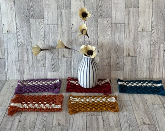 Set of 4 Handmade Square Macrame Drink Coaster, Vase Coaster, Coaster set, Handcrafted gift