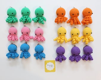 Handmade Crochet Octopus Keychain: Amigurumi Bag Charm