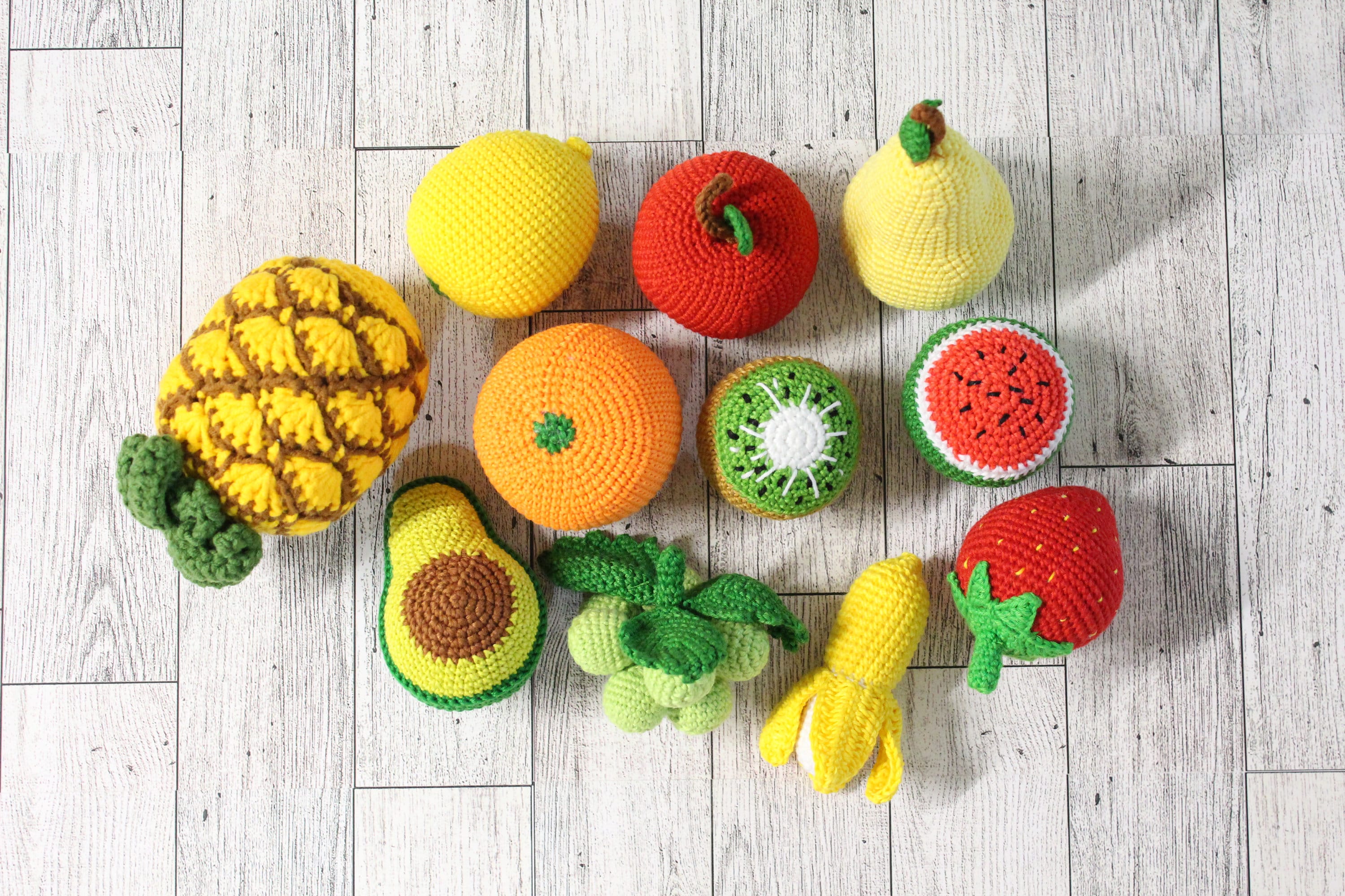 Crochet Fruit Set: Pretend Play Food Toy for Dolls - Etsy