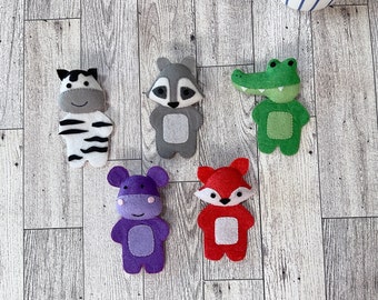 Handcrafted Felt Animal Finger Puppets: Forest Friends Set