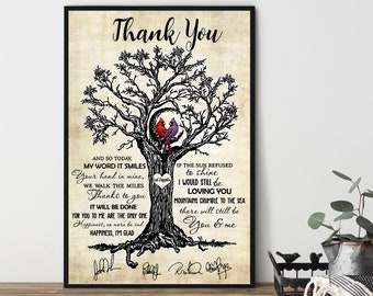 Thank You Lyrics Etsy Thank You Lyrics Etsy