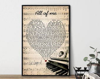 All Of Me Lyrics Etsy All Of Me Lyrics Etsy
