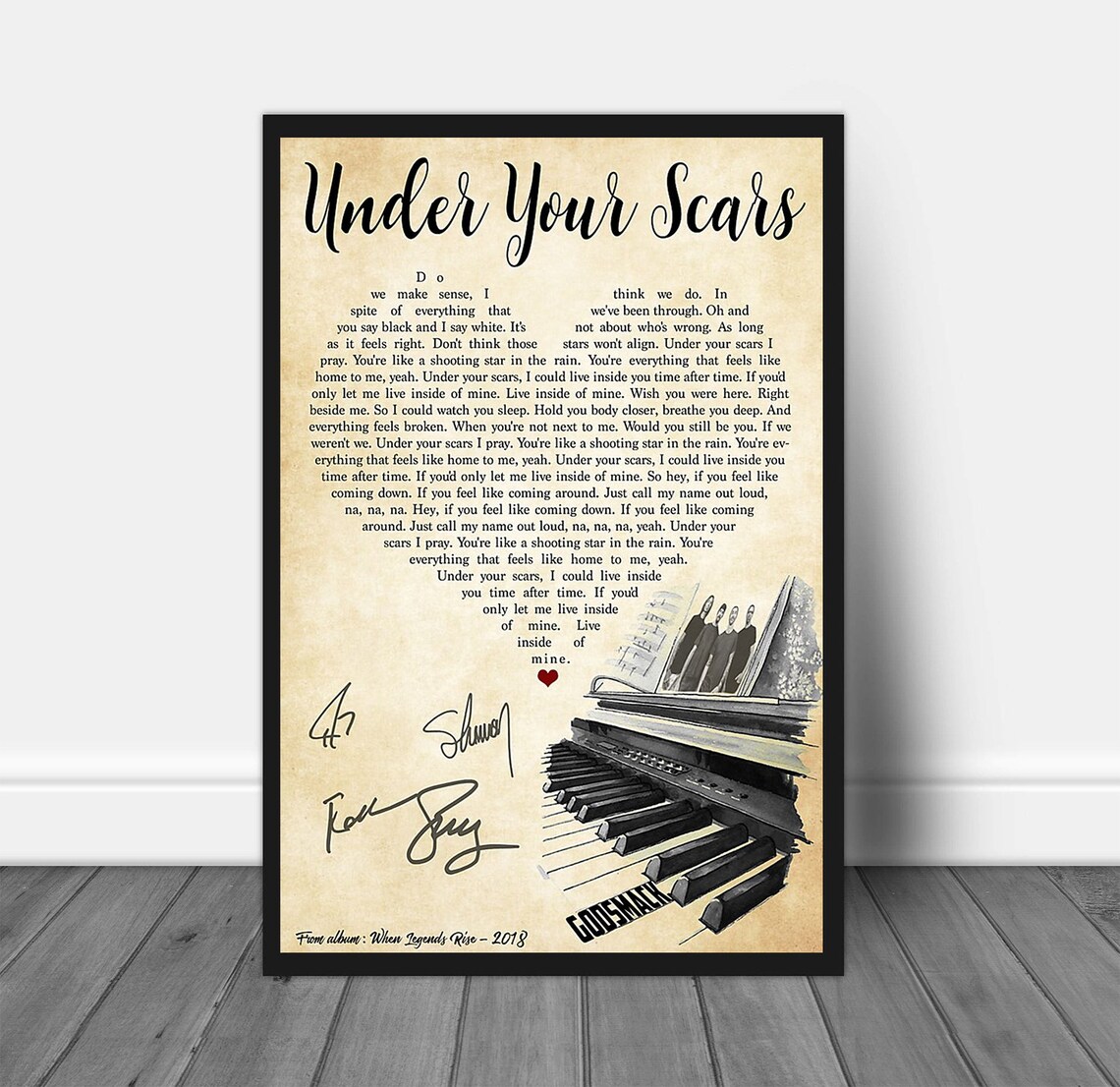 Godsmack Under Your Scars Lyrics Poster Best Gift Ever Etsy