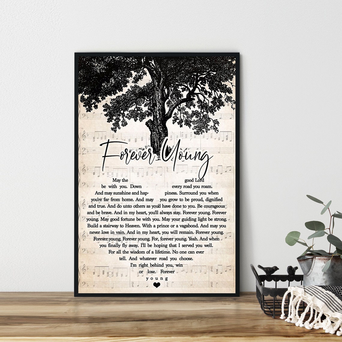 Rod Stewart Forever Young Lyrics Poster Best Gift Ever Etsy