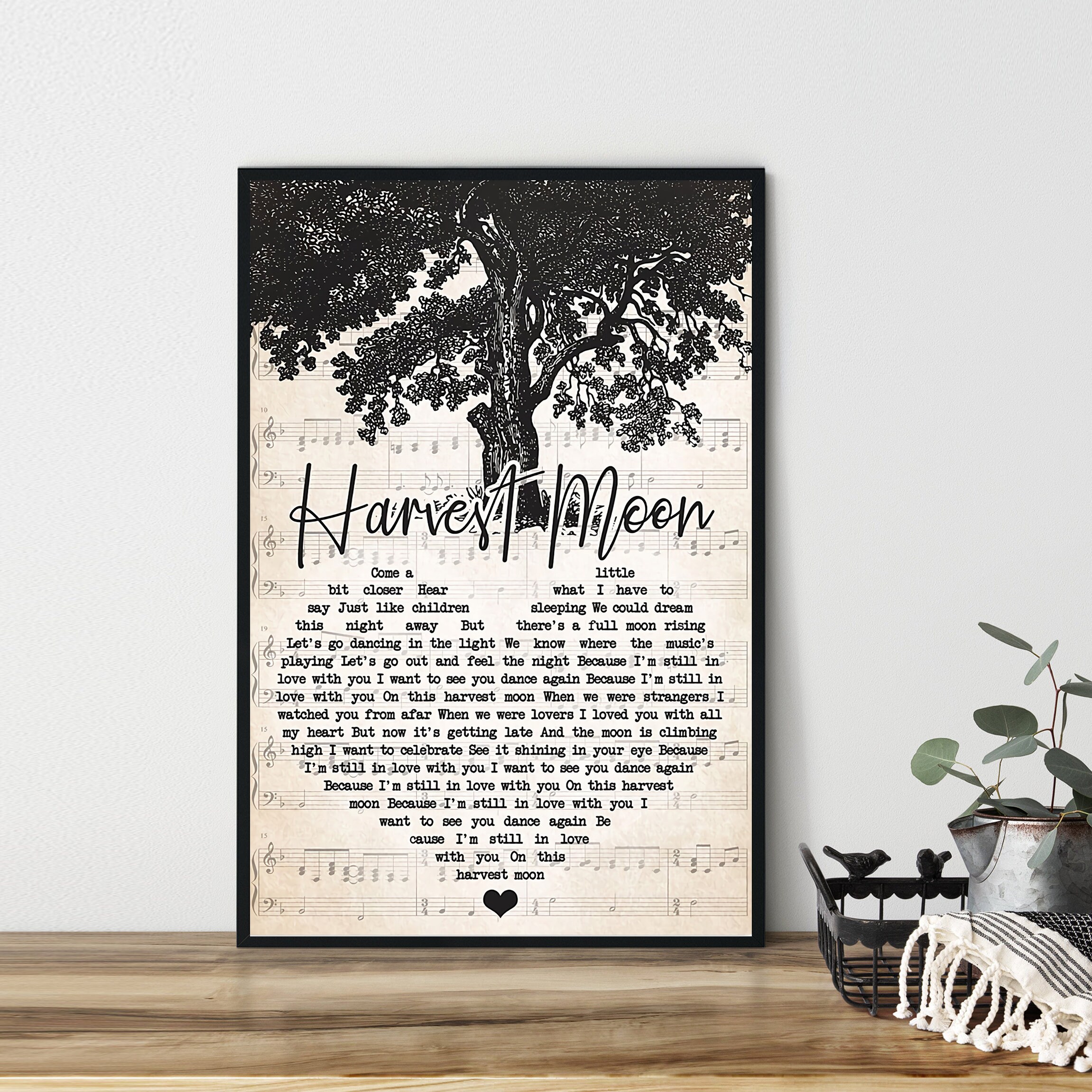 Neil Young Harvest Moon Lyrics Poster Best Gift Ever Song Etsy