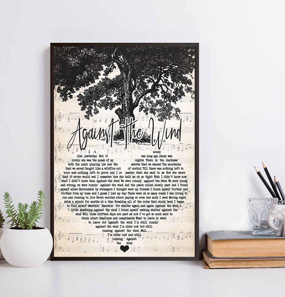 Bob Seger Against The Wind Lyrics Poster Best Gift Ever | Etsy
