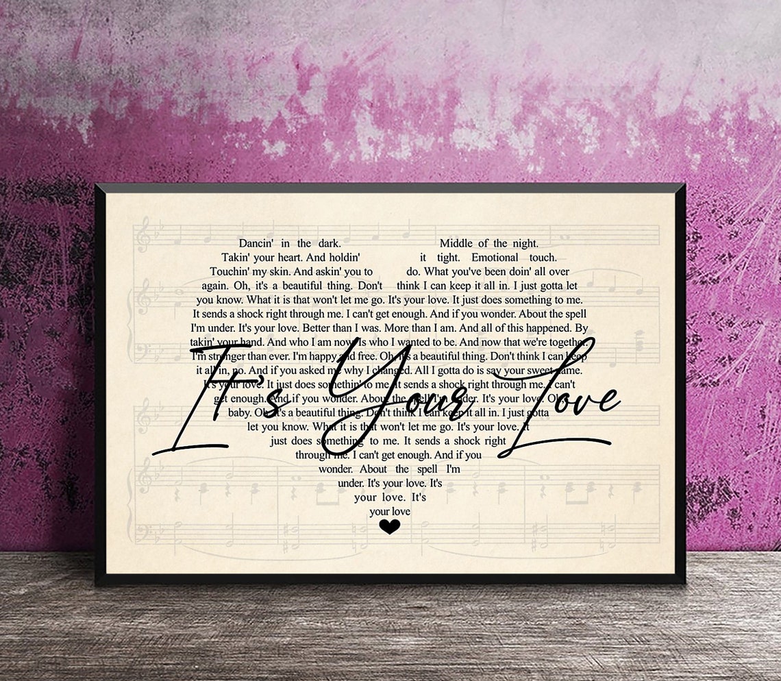 Tim McGraw It's Your Love Lyrics Poster Wall Art Wall Etsy