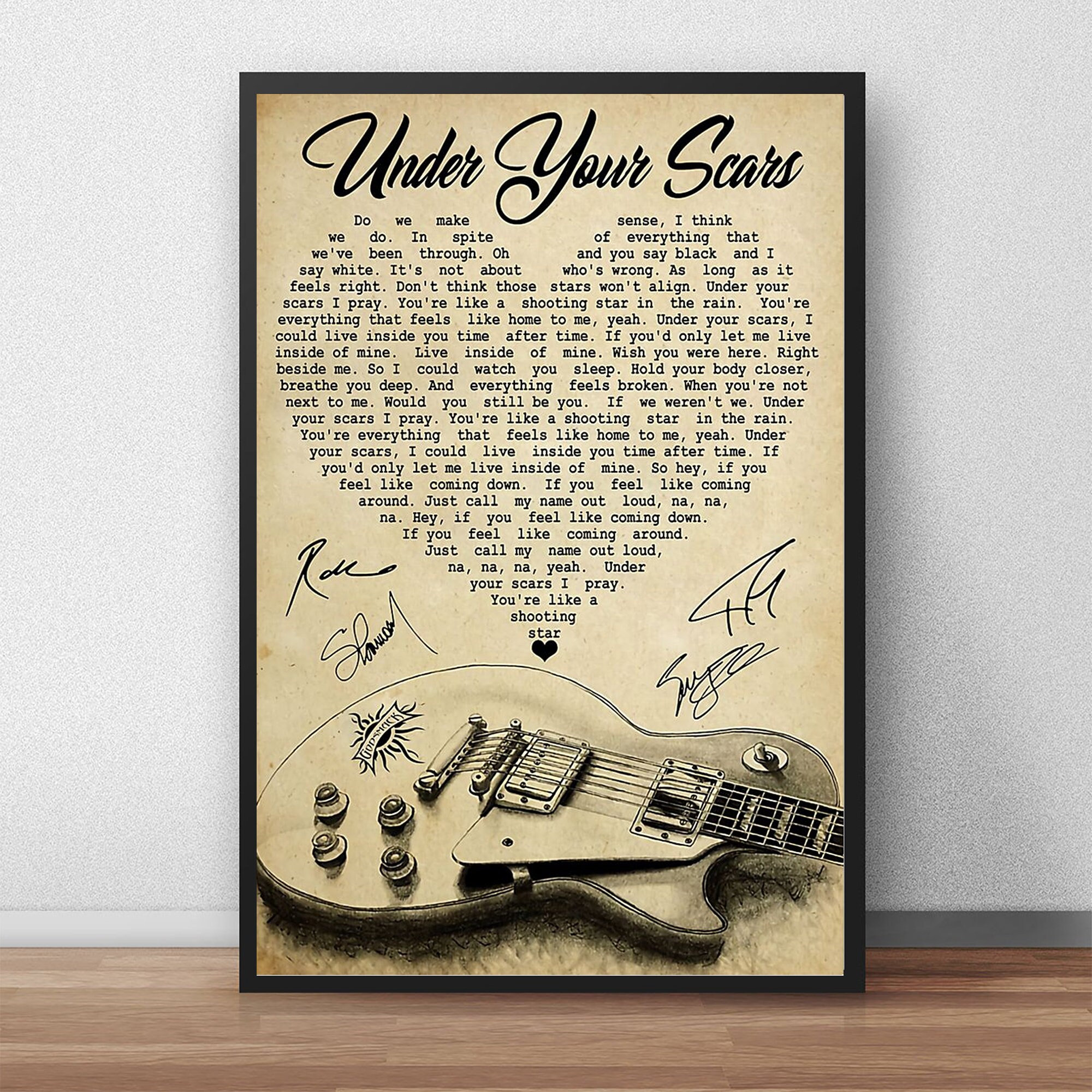 Godsmack Under Your Scars Lyrics Poster Music Poster Song Etsy