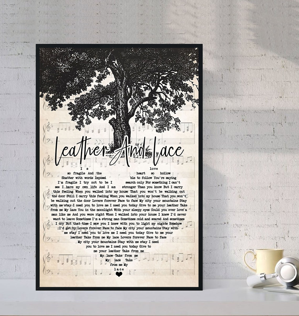 Stevie Nicks Leather and Lace Lyrics Poster Best Gift Ever Etsy