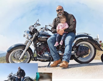 Custom Colour Family Portrait From Photos, Sentimental Mother’s Day or Father’s Day Gift