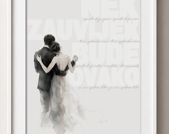 Nek' zauvijek bude ovako - Dino Merlin | Balkan Stihovi Wall Decor (Digital Download)