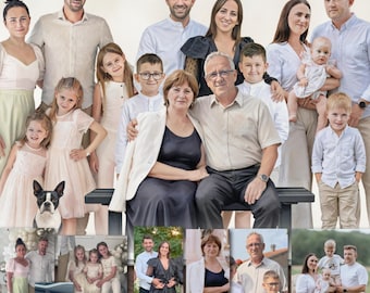 Custom Colour Portrait from Photos | Family Illustration | Personalised Artwork | Printable Gift | Couple, Pet, Memorial Sketch