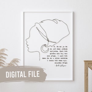 Balkan Wall Art Print: Provincijalka Quote (Digital Download)