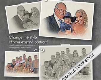 Change the Style of your Existing Portrait| Sketch | Drawing | Custom Wall Prints | Combine Images | Merge | Printable