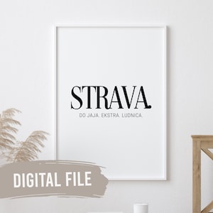 Strava - Definition | Custom Balkan Wall Prints | Printable Art | Digital Download | Funny, Humour | Bosnian, Croatian, Serbian