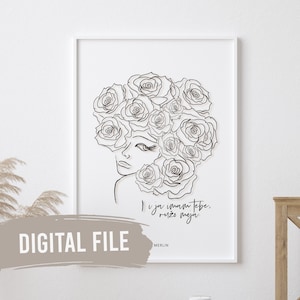 Ruza, Dino Merlin | Custom Balkan Wall Prints | Stihovi | Printable Art | Digital Download | Bosnian | Ruzo Moja