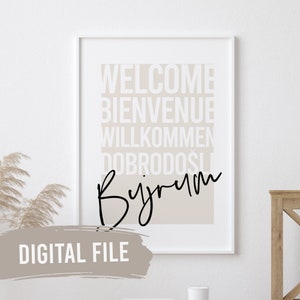 Bujrum, Willkommen, Welcome, Dobrodošli...  | Custom Balkan Wall Prints | Printable Art | Digital Download | Bosnian, Croatian, Serbian