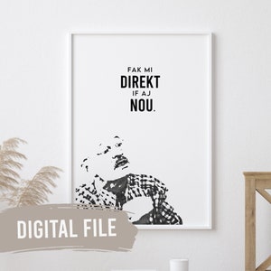 If Aj Nou | Balkan Wall Prints | Printable Art | Digital Download | Funny | LZN | Izet Fazlinovic | LZN | Bosnian