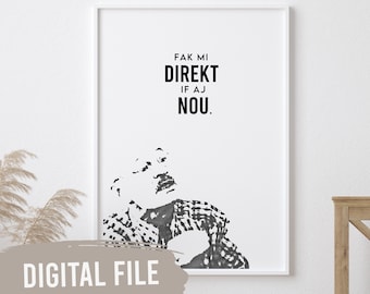 If Aj Nou | Balkan Wall Prints | Printable Art | Digital Download | Funny | LZN | Izet Fazlinovic | LZN | Bosnian