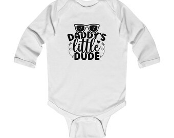 Daddys little dude - Body de manga larga para bebé