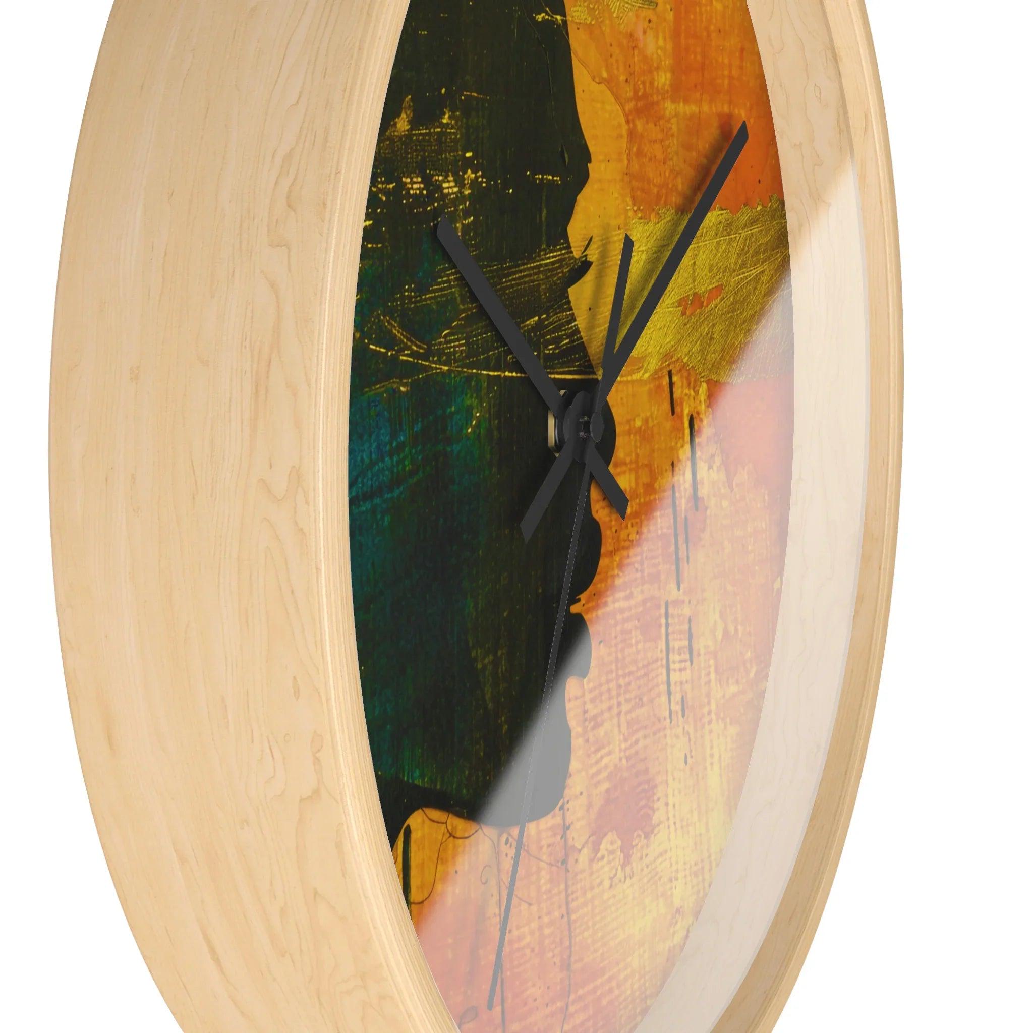 Golden Afrocentric Silhouette Wall Clock - Etsy