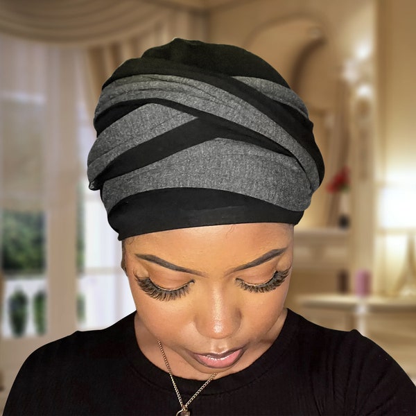 Head Wrap/ Hair Scarf /Turban/ Soft Stretch Tie / Hijab/ Headwear/ Knit Jersey head wrap/Chemo Scarf/Alopecia Scarf/Beanie Cap