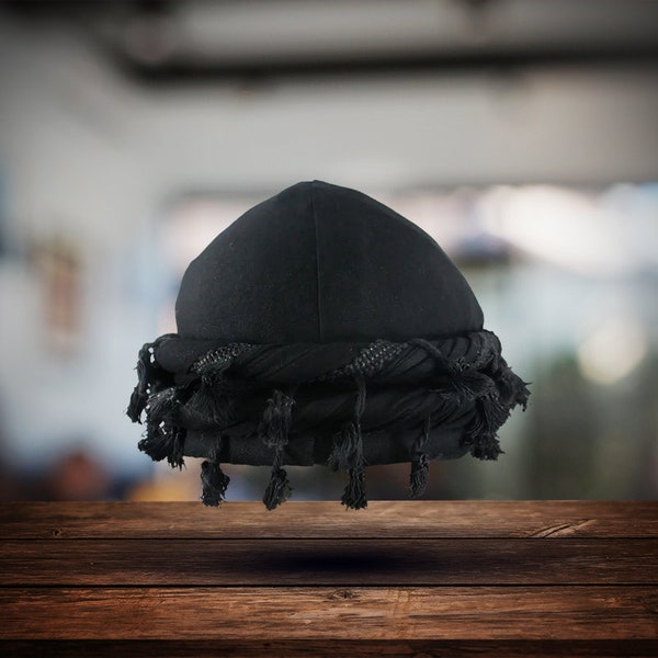 Men Halo Turban Headwrap | Pretied Satin Lined Durag Turban Hat for Men | New Dome Wave Cap | Men Headwear Durag Turban