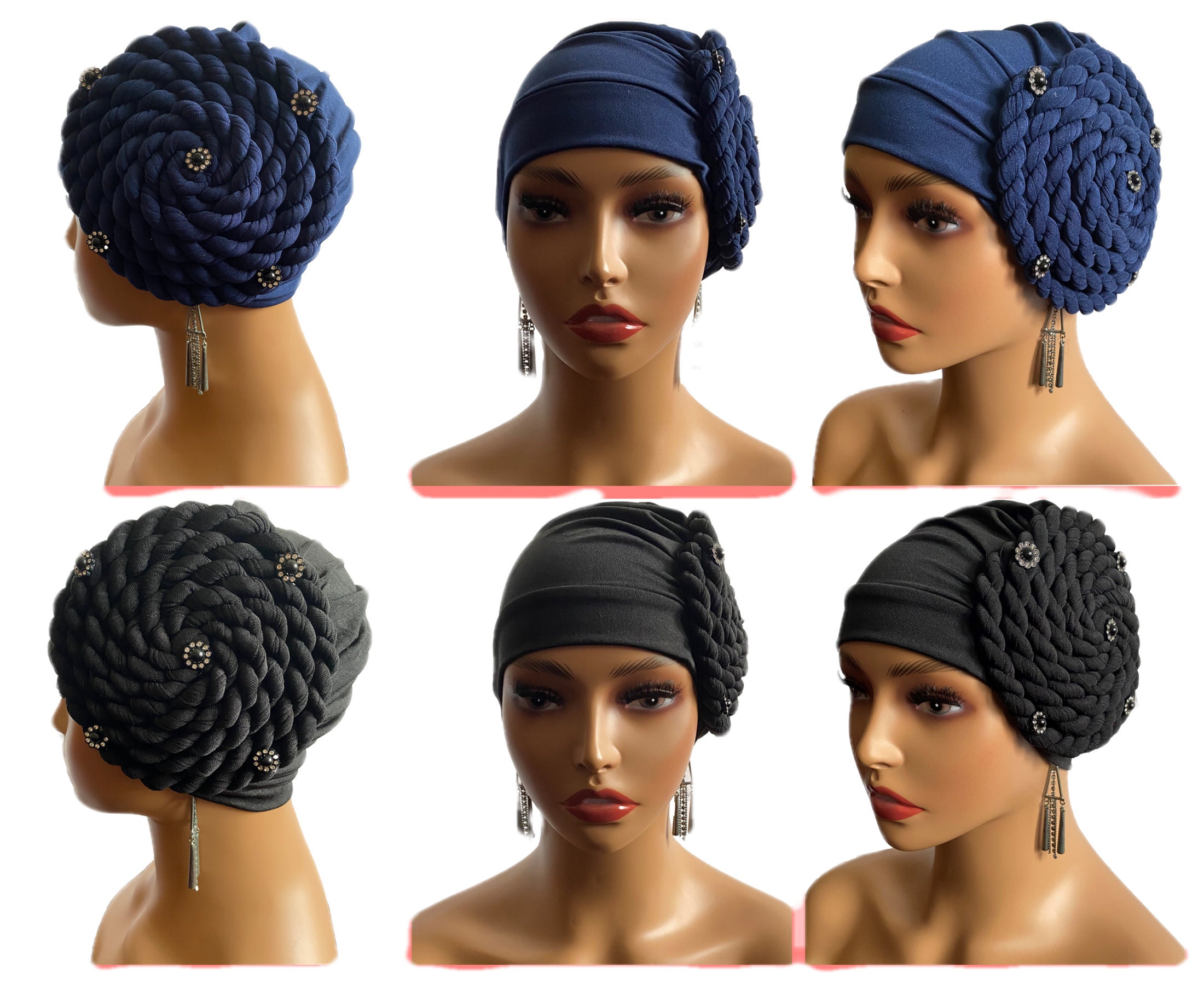 Braided Nylon Headwraps, Sailor Knot Headband, One Size Fits All