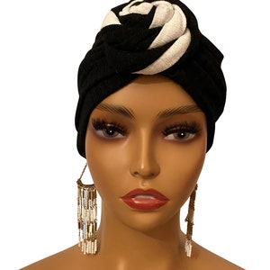 Headwrap Pre-Tied Turban for Women. Adult Head Wrap. Pre Tied Twist Knot Hat. Chemo / Alopecia Cap