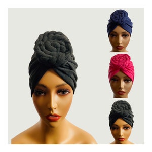 Headwrap Pre-Tied Turban for Women. Adult Head Wrap. Pre Tied Twist Knot Hat. Chemo / Alopecia Cap.