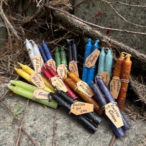 Velas de carillón adornadas / Velas para hechizos / Velas de hechizos / Suministros de brujería / Magia con velas / Herramientas de brujería / Vela de brujería