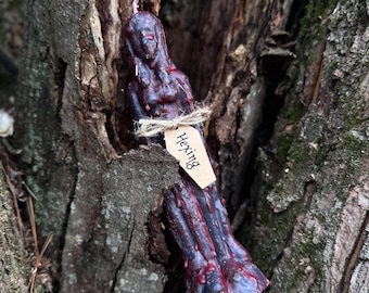 Verhexte Menschliche Figur Kerze | Rachezauber | Kerze Hexe | Ritual-Kerze | Hex-Ritual | Hexe | Unheilvolle Magie | Gerechtigkeit | Zauberei