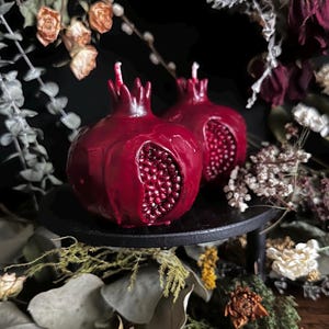 Pomegranate Candles | Hekate | Persephone | Hades | Offering Candle | Witchcraft | Witch Offerings | Witch Gifts | Fertility | Witch Candles