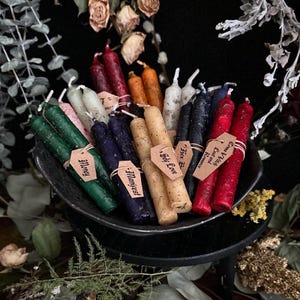 Gekleidet Chime Zauberkerzen | Zauberkerzen | Zauberstab Kerzen | Hexerei Zubehör | Kerzenzauber | Hexenwerkzeug | Hexenkerze