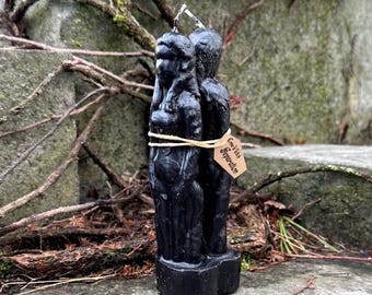Trennungspaar Kerze | Bruchzauber | Hexerei Zauber | Hexen Kerzen | Altarkerzen | Ehebruch | Ritual-Kerze | Schnurzuschnitt