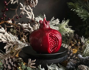Pomegranate Candles | Hekate | Persephone | Hades | Offering Candle | Witchcraft | Witch Offerings | Witch Gifts | Fertility | Witch Candles