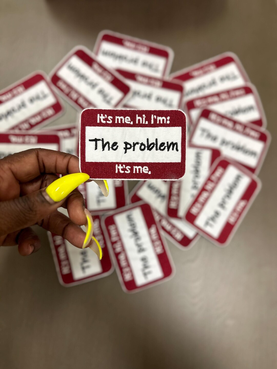 Hi I’m the Problem Patch | Iron-on Embroidered Patch for Trucker Hats ...