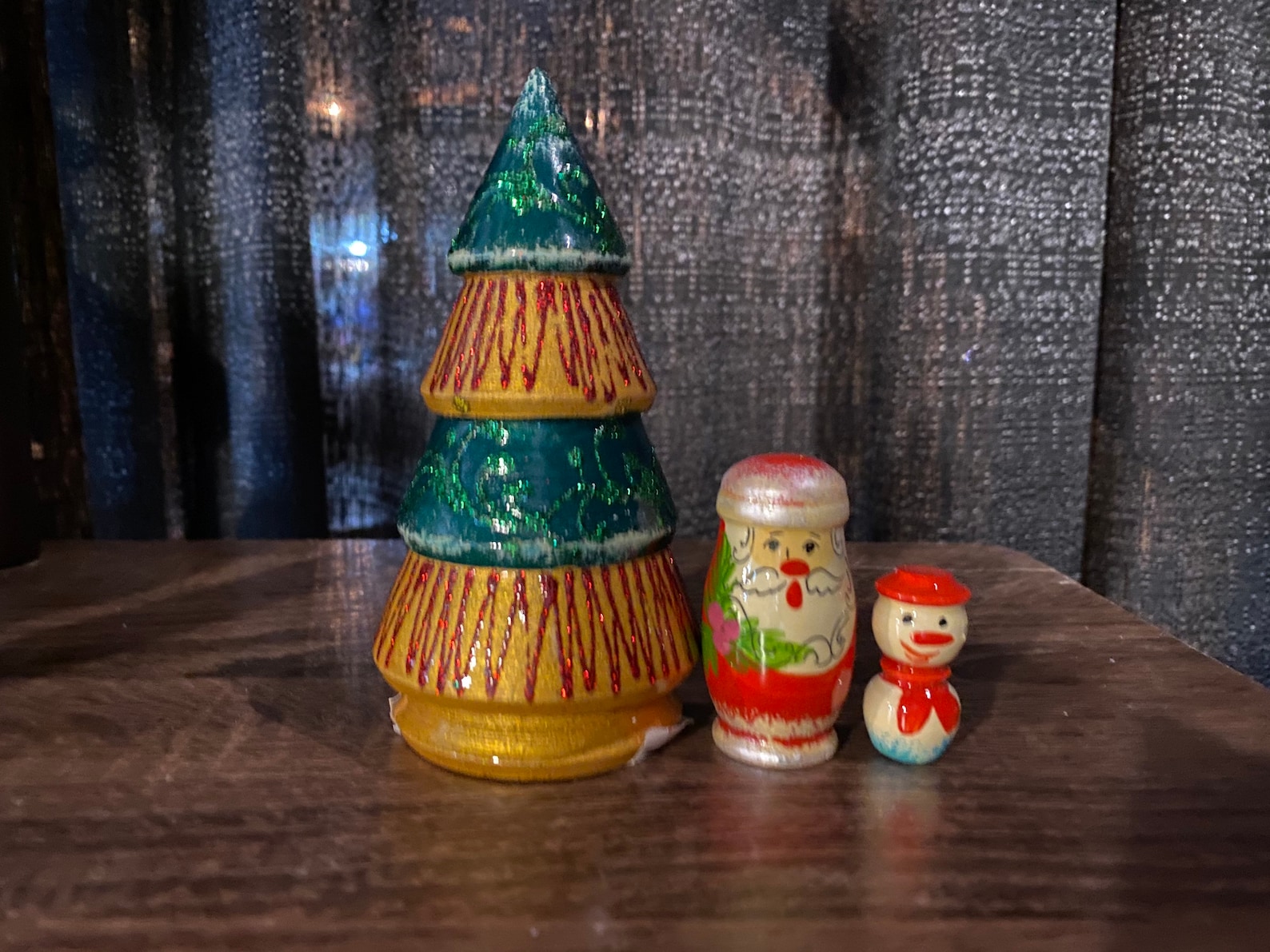 Russian Nesting Dolls Christmas Tree 3 Pieces Beautiful Set for Gift/ Christmas Decor Etsy