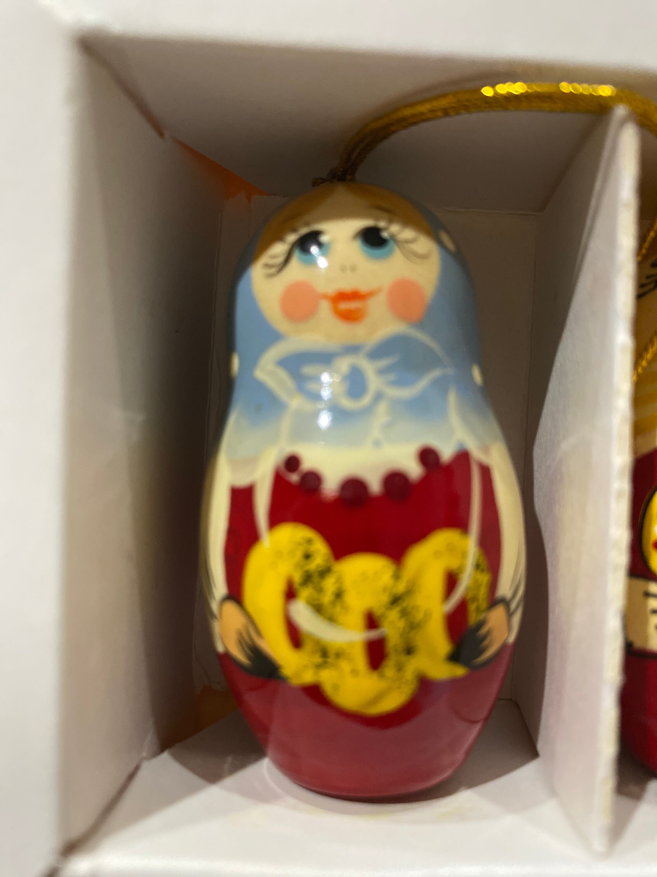 Russian Dolls Christmas Ornaments Beautiful Set 6 Pieces Etsy